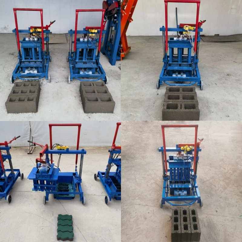 Concrete Block Making Semi-Automatic Hollow Cement Brick Making Machine Small Mobile Manual  Machine Manufacturer