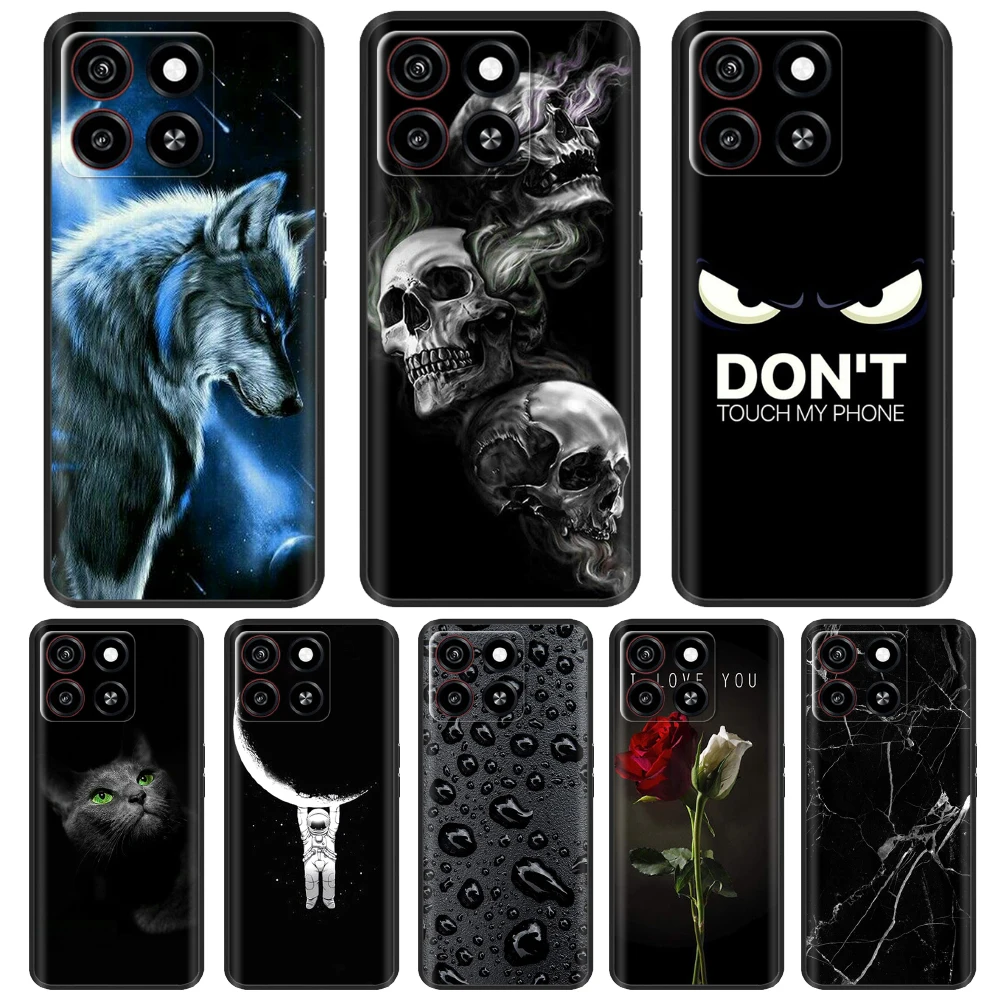 Para zte lâmina a35 caso para zte lâmina a55 capa moda flor fino macio silicone casos de telefone para zte a35 a 35 fundas tpu coque