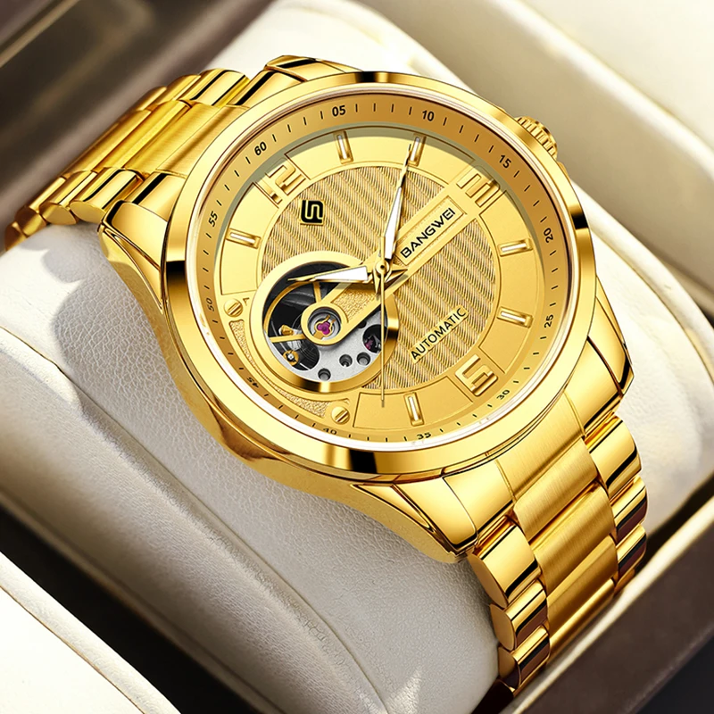 

BANGWEI 2025 лучший бренд класса люкс, мужские деловые механические часы, светящиеся водонепроницаемые модные часы для мужчин montre homme