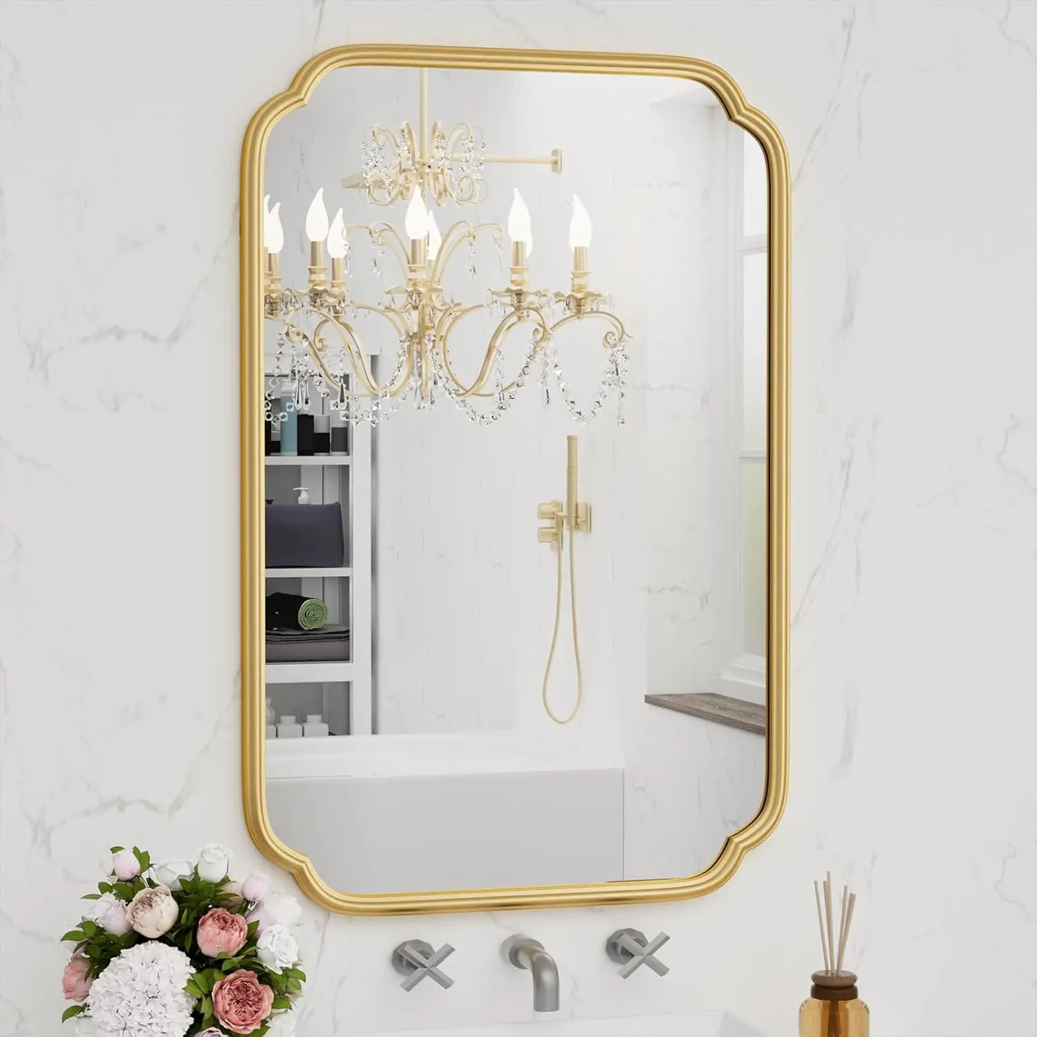 Gold Bathroom Vanity Mirror For Wall 24