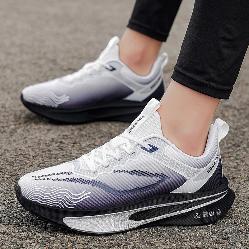 Carbon Plate Running Shoes Men Anti Slip Athletic Sports Shoes Breathable Walking Shoes Professional Marathon Men Women Sneakers