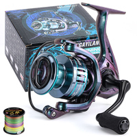 Sougayilang Spinning Reel 1000-4000 Metal Spool EVA Handle 8KG Max Drag With 100m Fishing Line for Saltwater Freshwater Fishing