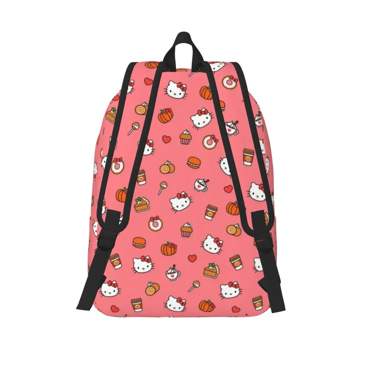 Mochila de lona con estampado 3D personalizado de Hello Kitty para niñas y niños, bolsas de viaje para escuela universitaria, bolsa de libros para computadora portátil de 15 pulgadas