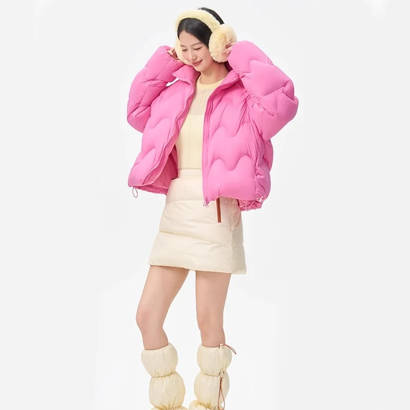 Piumini imbottiti per anatra Chericom Colletto alla coreana leggero da donna Cappotti invernali antivento Abbigliamento femminile facile da pulire Y318175Y