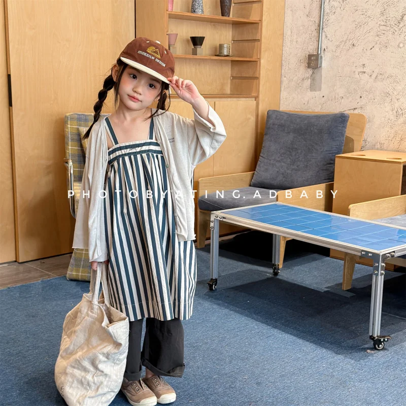 

2026Huzhou Zhili children's clothing spring and summer collection, new spring style girls' dress, summer suspender dress7050