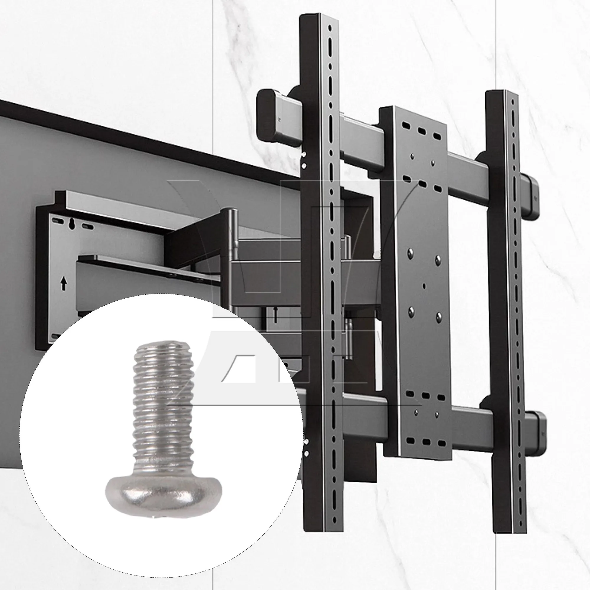 

304 Stainless Steel M5x10mm Round Head Screw Fasteners Silver for Office Equipment