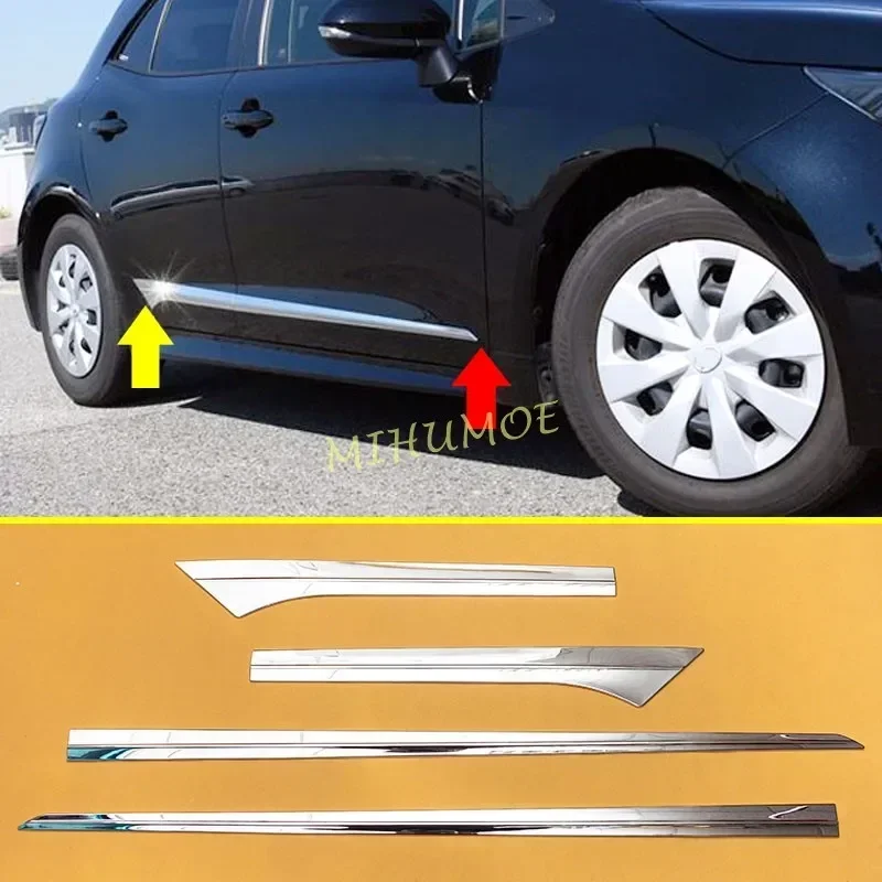 For Toyota Corolla Suzuki Swace 2019-2024 Chrome Door Body Side Skirts Molding Trims Stylish Accessories