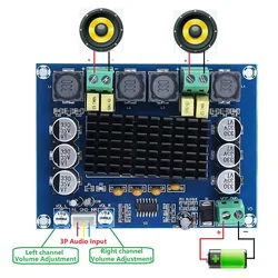 DC 12V 24V 120W*2 TPA3116 D2 Dual Channel digital Power audio amplifier board good