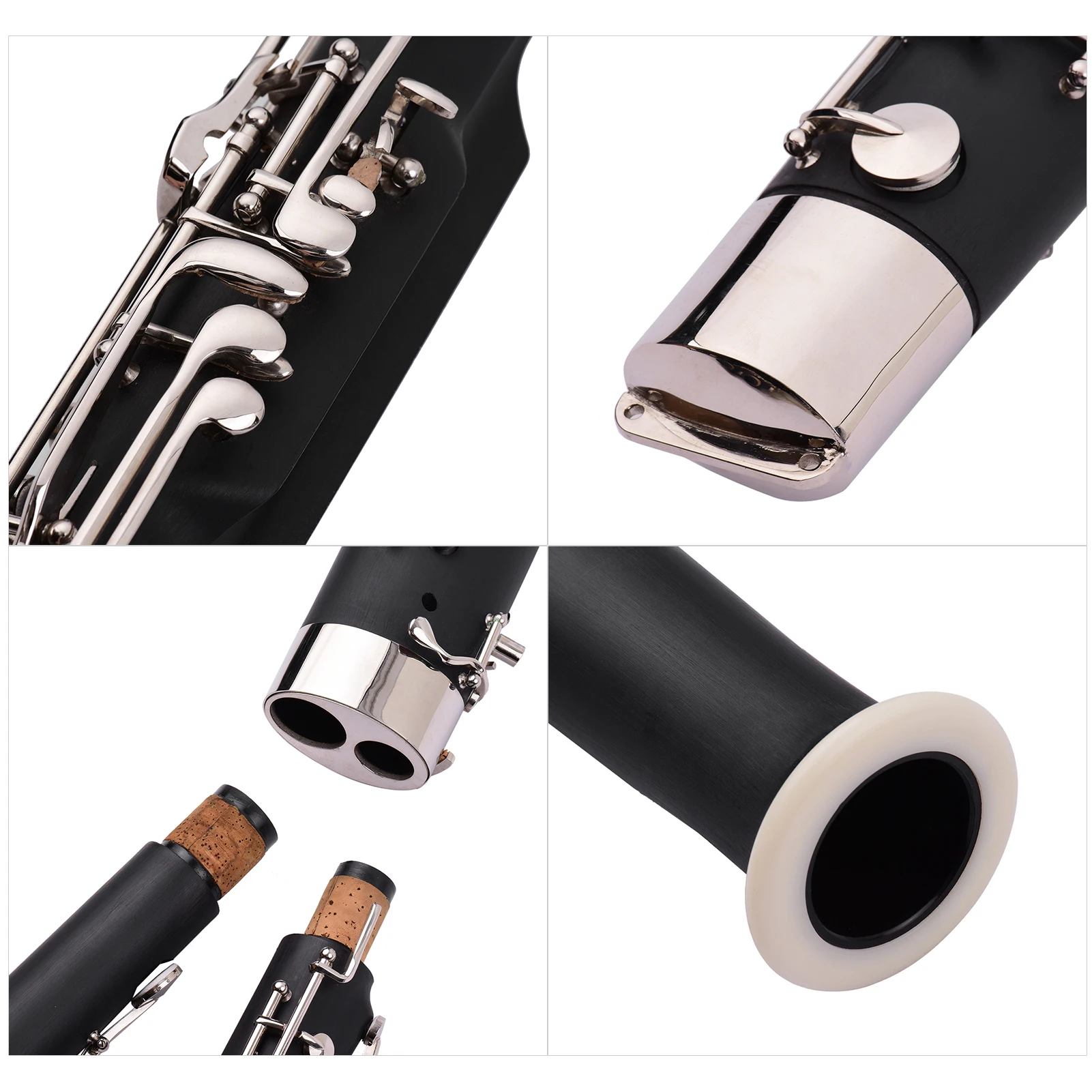 Professional C Key Bassoon Woodwind Instrument Synthetic Wood Body Cupronickel Silver-plated & Nickel-Plated Keys with Reed Bag