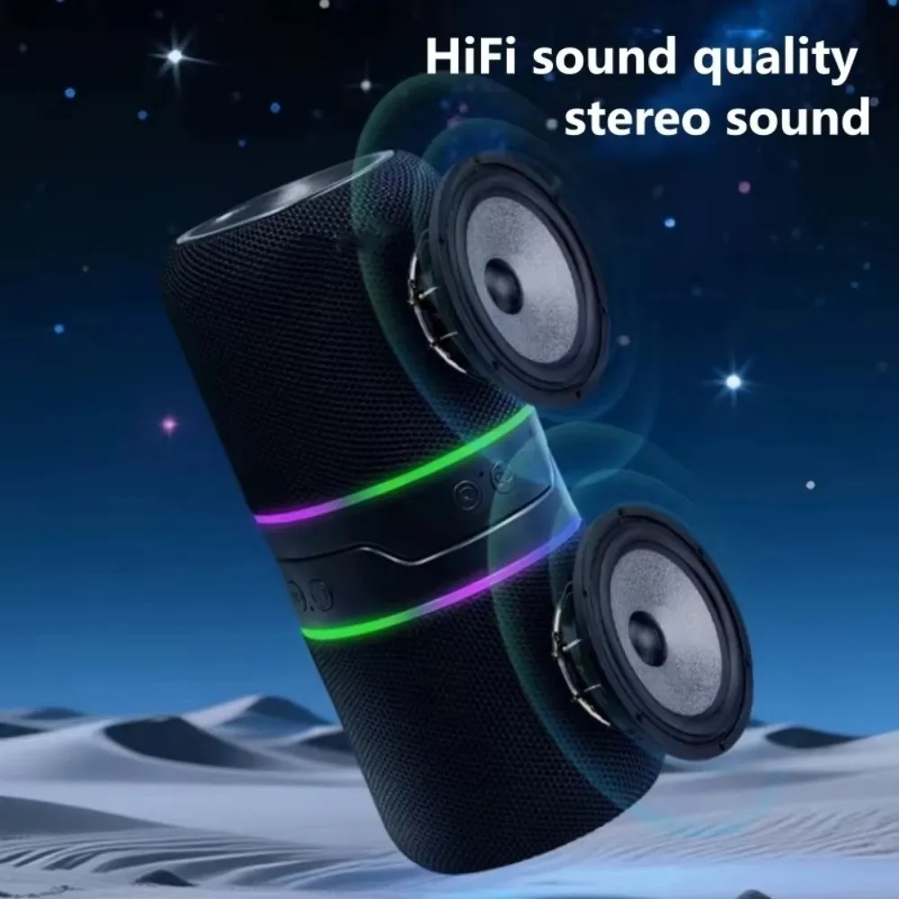 2-in-1 Magnetic Split Bluetooth Speaker RGB Colorful Lights Split&Combine Design Modular Bluetooth Speaker TWS Interconnect