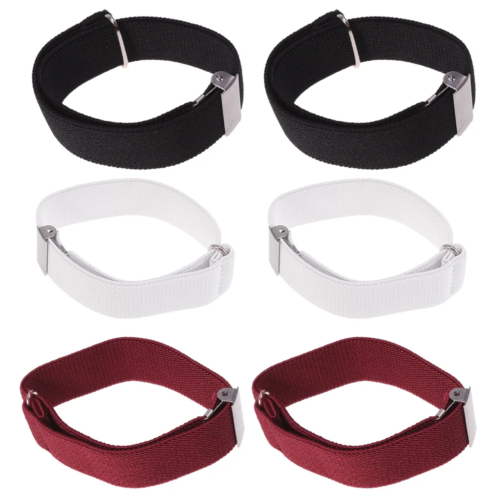 

3 Pairs Shirt Non-slip Cuff Stays Braces Unisex Garters Sleeve Holders Armbands for Belt Men