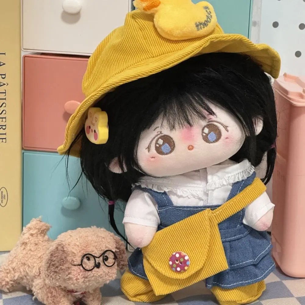 

Yellow Duck Hat 20cm Dolls Dress Set Outfit Cartoon Cotton Doll Clothes Lovely DIY Cotton Toys Clothes Changing Dressing Game