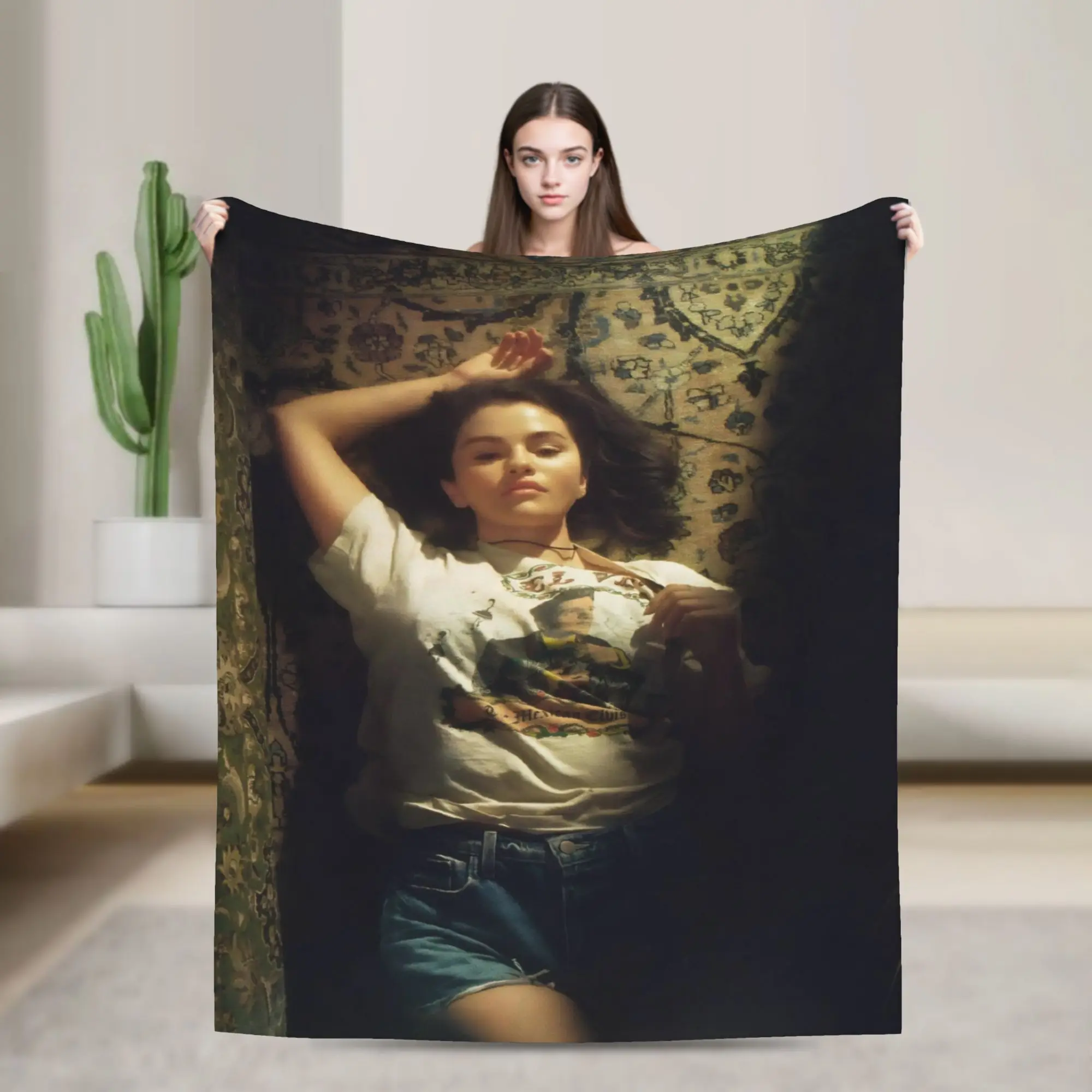 Cozy Selenas Gomezs I Said I Love You First Blanket Accessories Home Decorative  Blanket Throw Super Warm Flannel for Outdoor
