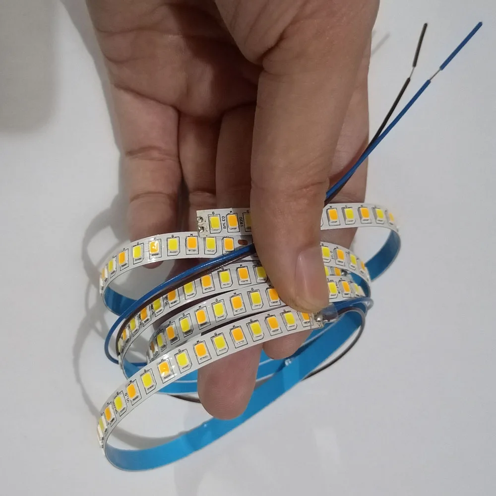 (2 solder joints) 24V 192D SMD2835 LED strip constant current LED ribbon 1 meters 20Wx2colors light belt be used in chandeliers