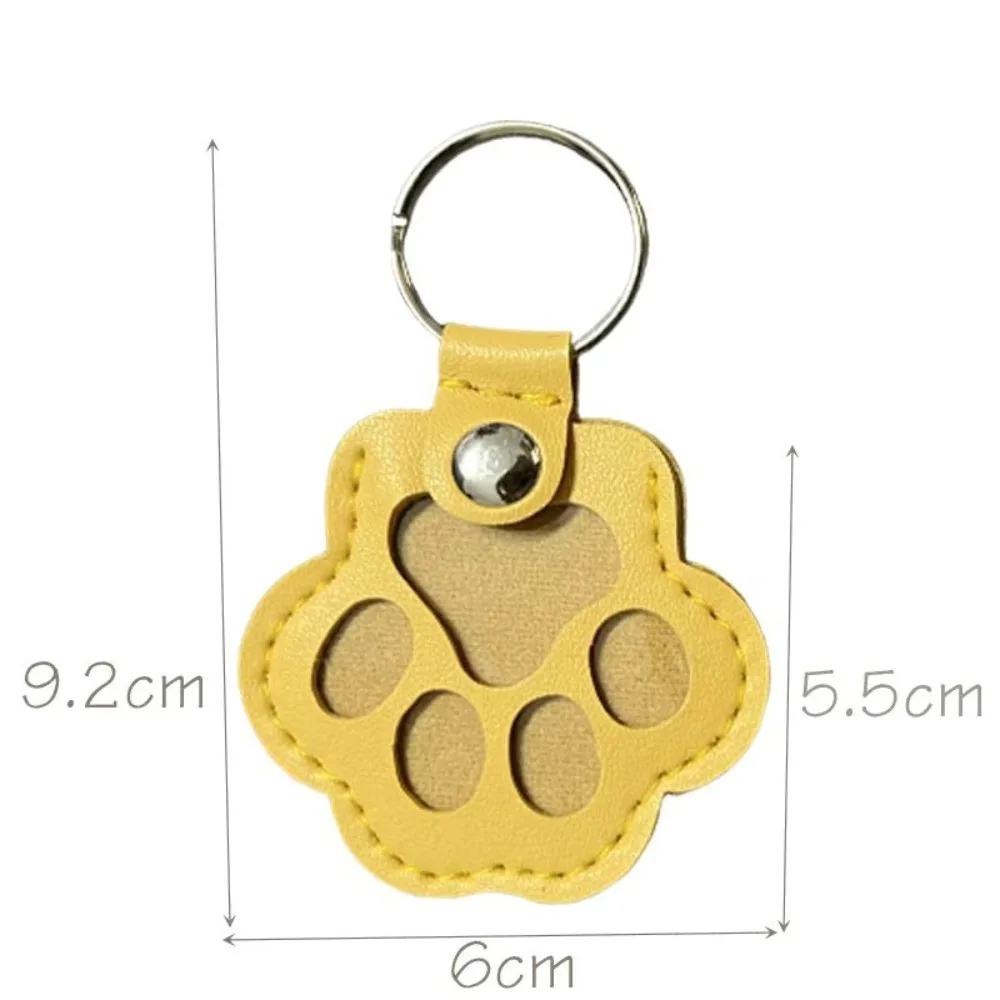 Chaveiro Personalizado para Armazenamento de Pelos de Animais de Estimação, Pingente Fofo, Chaveiro Memorial com Padrão de Pata de Gato e Cachorro, em