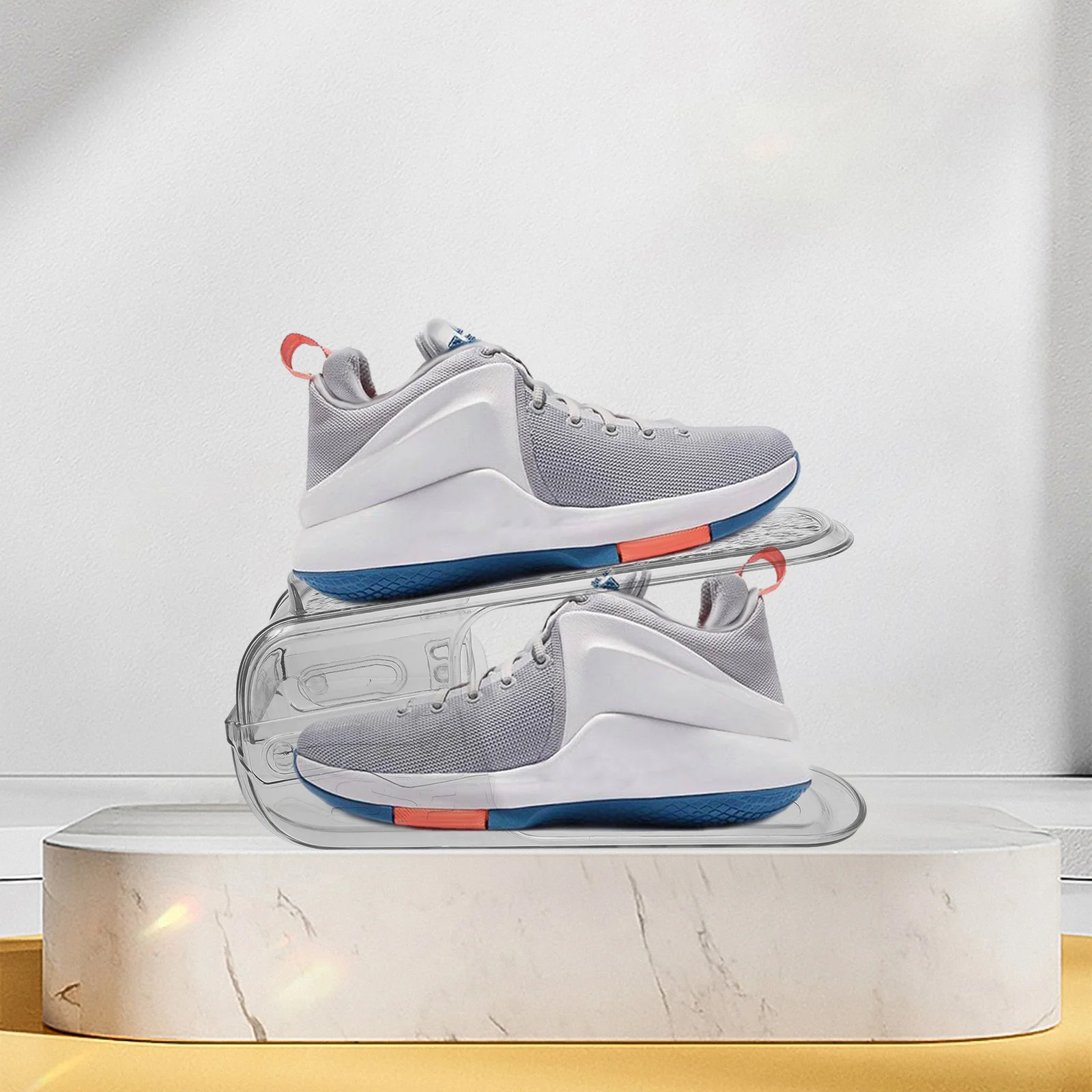 

2Pcs Adjustable Shoe Slots Organizer Stylish Compact Shoe Holder for Home Closets Shoes Rack Shoes Organizer for Closet