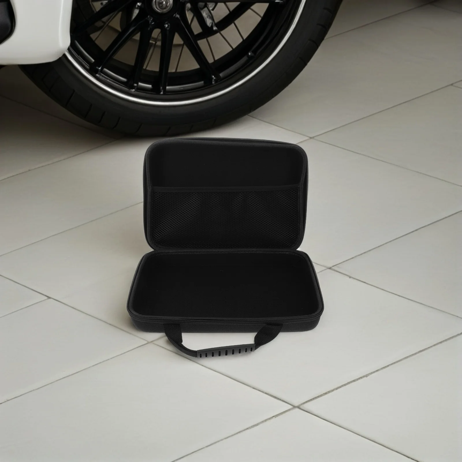 

Car Vacuum Cleaner Storage Bag Hard Eva Case Dustproof Organizer for Earphones Chargers Data Cable Storage Travel Daily Use