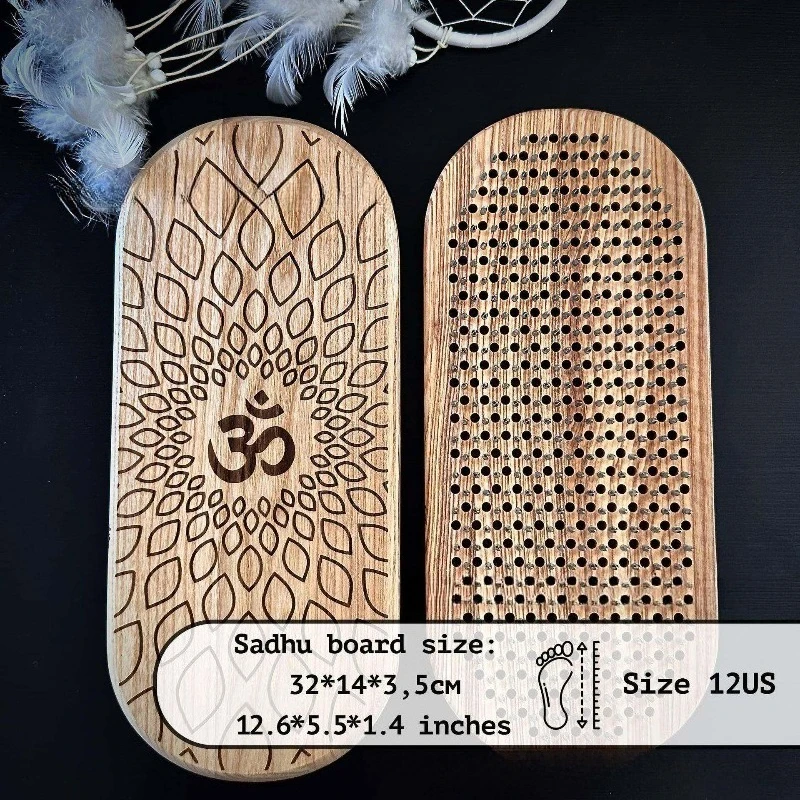 Wooden Yoga Meditation Foot Pedal Board Wooden Yoga Board Zen Yoga Practice Board Massage Relaxation