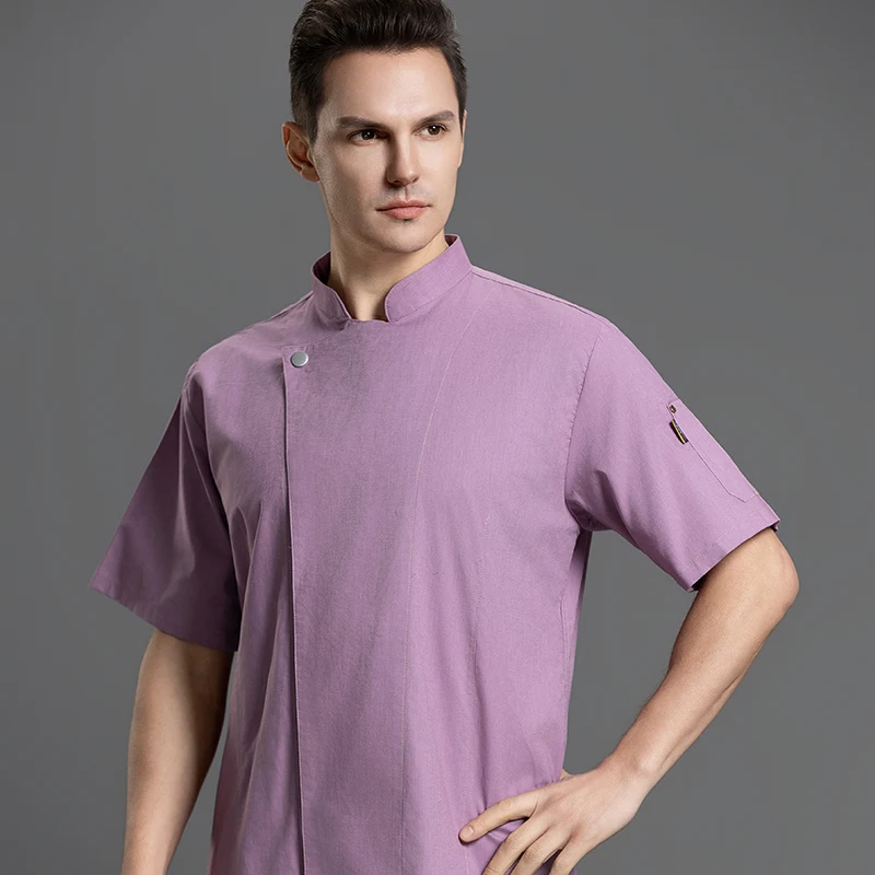 Chef's Shirts for Men Chef Tops Cooking Uniform Female's Kitchen Wear Waiter/waitress Work Clothes Cook Jacket for Restaurant