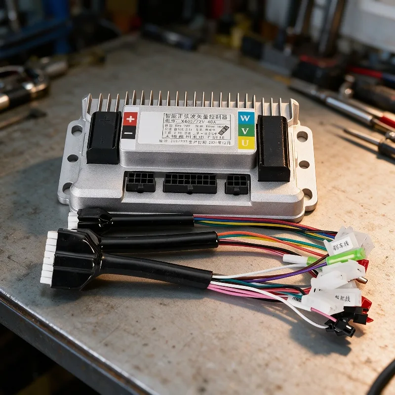 48V-60V 40A 500-1000W Intelligent 3-Mode Sine Wave Brushless Motor Controller for Electric Motorcycle