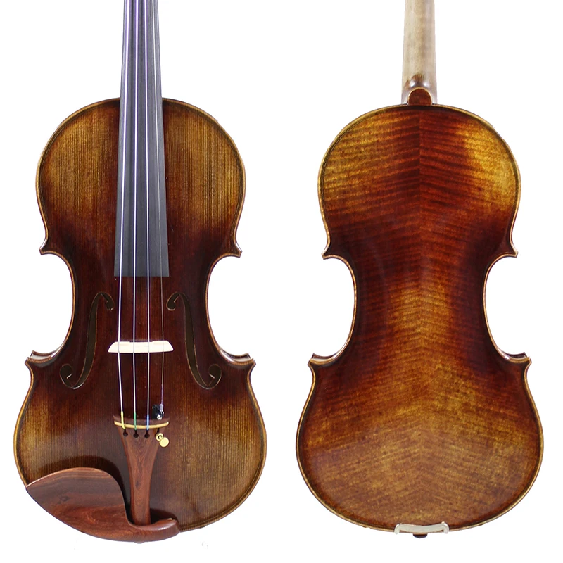 Violin with Bow Case, Guarnieri 'del Gesu' 4/4 Violin Copy! Strong Deep tone!fast response ! German dark!