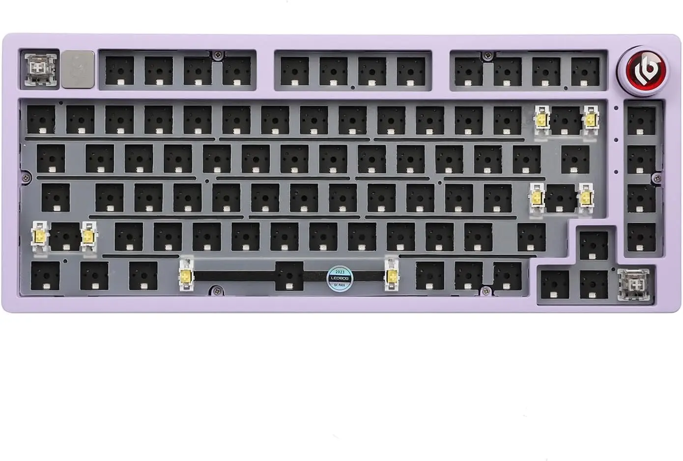 DIY Wired Gaming Keyboard Kit Aluminum Alloy Hot Swappable Mode-Switching Knob Gasket-Mounted Features
