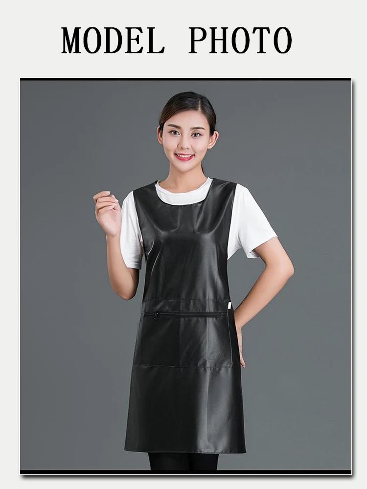 Delantal largo resistente al agua, delantal de cocina comercial de gran tamaño, fácil de limpiar para en demanda, lavavajillas, mercado de mariscos