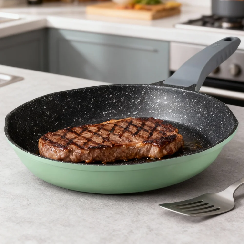 

COOKER KING Medical Stone Pan Non-Stick Frying Pan Low Oil Smoke Pan Household Applicable to Gas Stove Steak Frying Pan