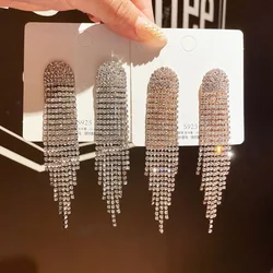 2PC Women's Fashion Copper Claw Chain Long Tassel Earrings Outdoor Travel Carnival Banquet Party Holiday Dressing Gift-233