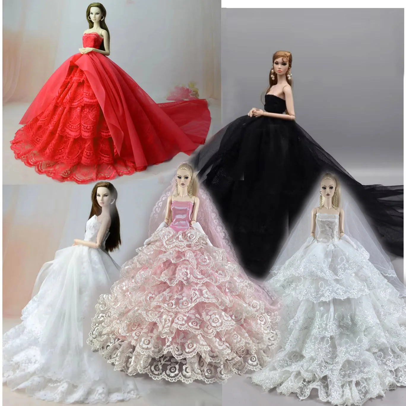 

Handmade BABI Doll Clothes Dress Gown for 11.5 inch doll body 1/6
