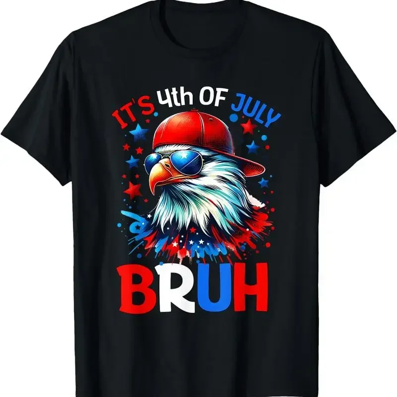 Bruh 4th Of July Boys Kids Fourth Bald Eagle T Shirt All S 4XL