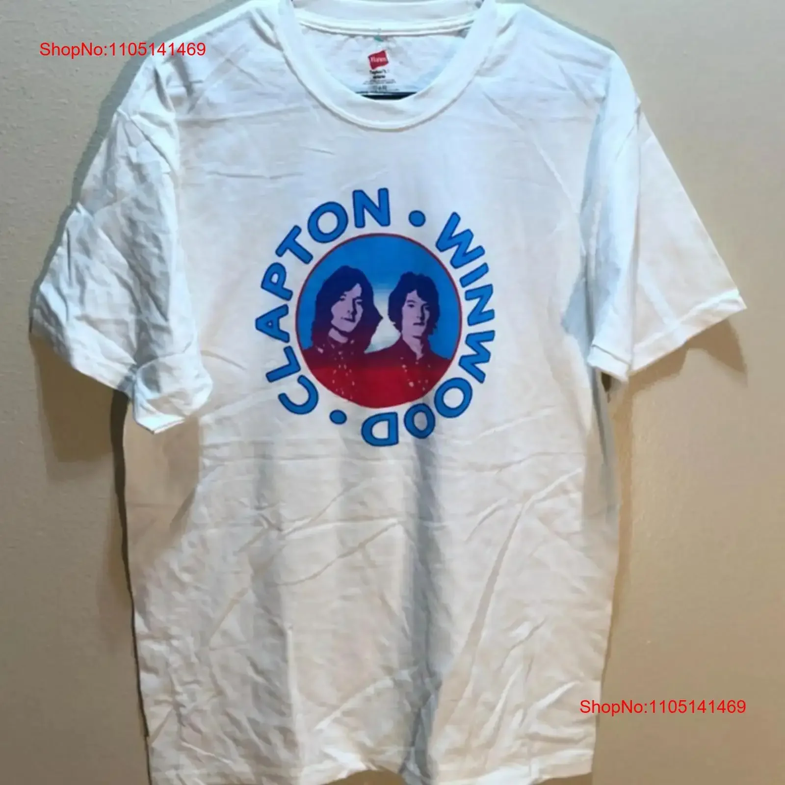 Eric Clapton Steve Winwood 2008 Madison Square Garden White Concert T Shirt M vintage Washed fashion streetwear