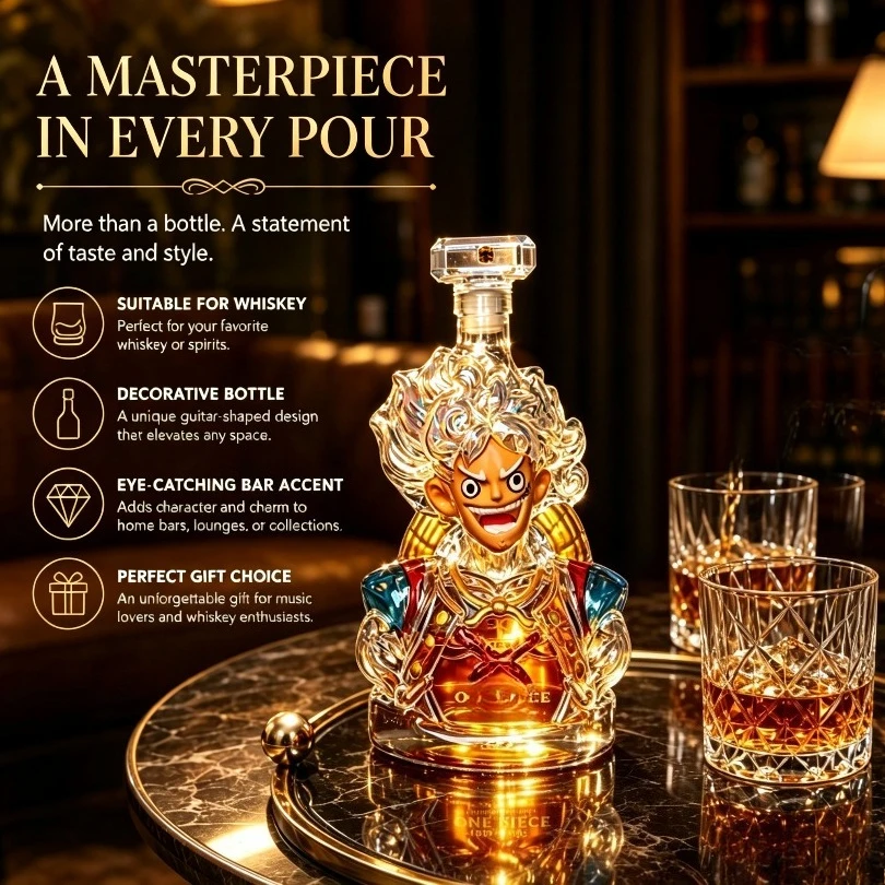 Glass Decanter Whiskey - Decantador de Whisky con Forma de