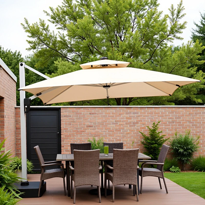 

Outdoor Parasol Court Umbrella Villa Roman Outdoor Garden Balcony Sun