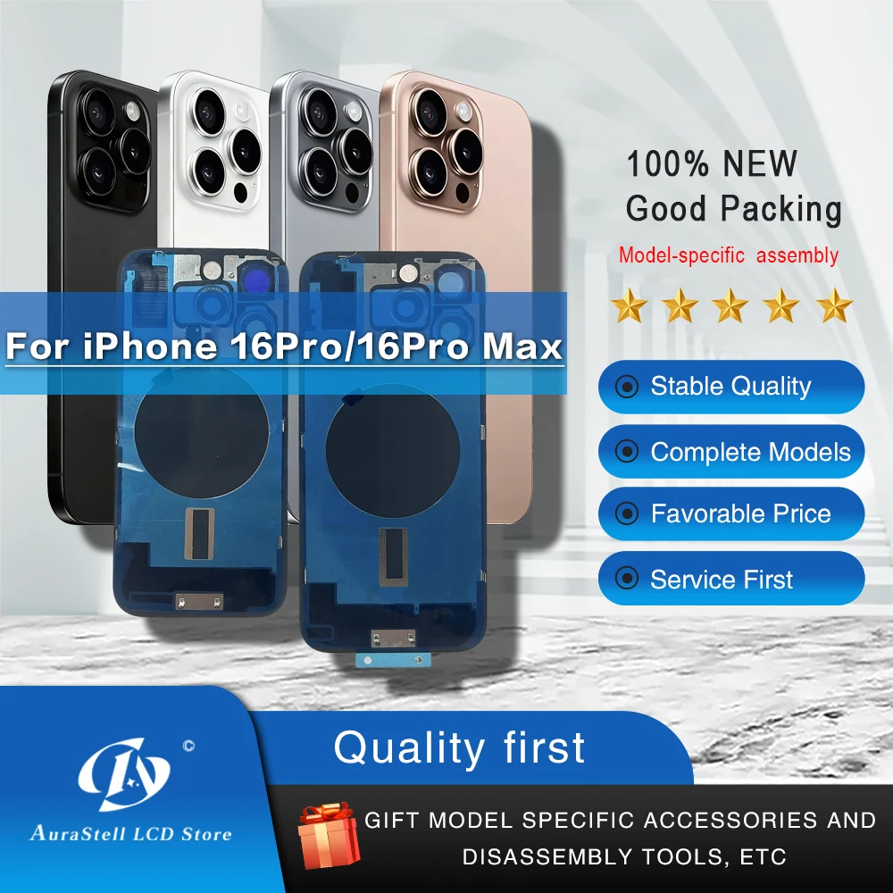 substituicao-de-vidro-traseiro-2-em-1-de-alta-qualidade-para-iphone-16-pro-e-16-pro-max-vidro-da-tampa-traseira-com-selagem-a-prova-d'Agua-Ima-e-ferramentas