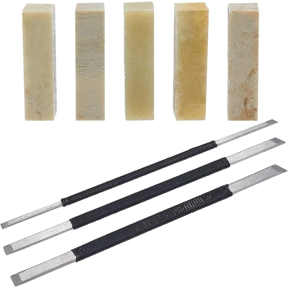 5Pcs Seal Carving Stone Unfinished Chinese Sealing Name Stamp Blank Qingtian Stones Engraving Hand Carved Tools making kit
