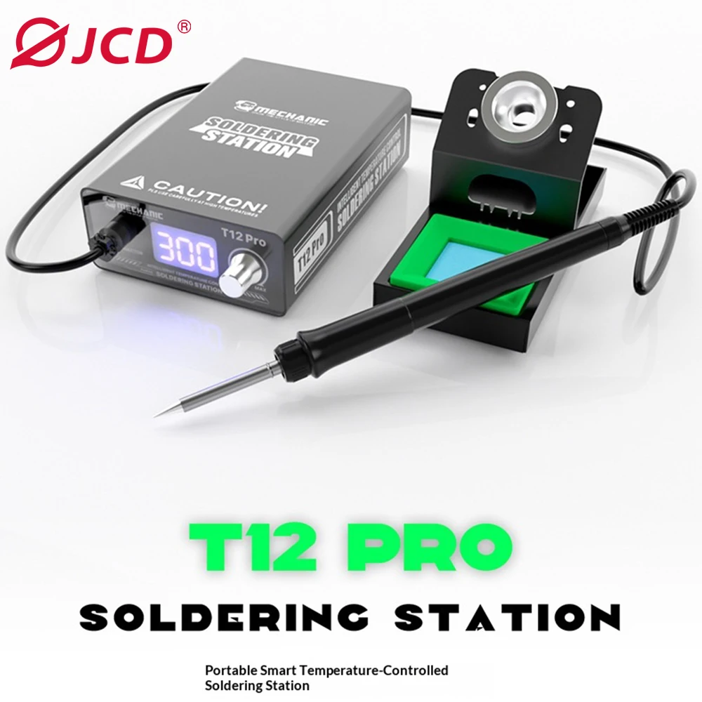 JCD T12 Pro Soldering Station 72W Fast Heating Thermostatic 220V/110V Soldering Iron for Motherboard BGA PCB Repair Tool