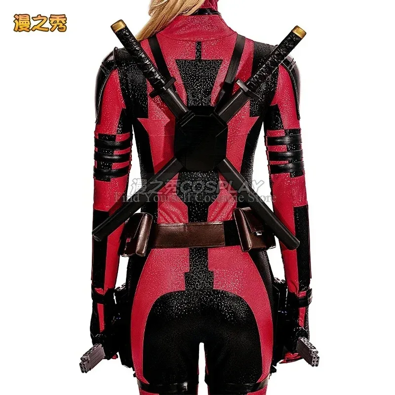 

DY20High Quality Lady Dead Cosplay Pool Women Costume Superhero Roleplay Disguise for Female Zentai Jumpsuit Mask Halloween Part