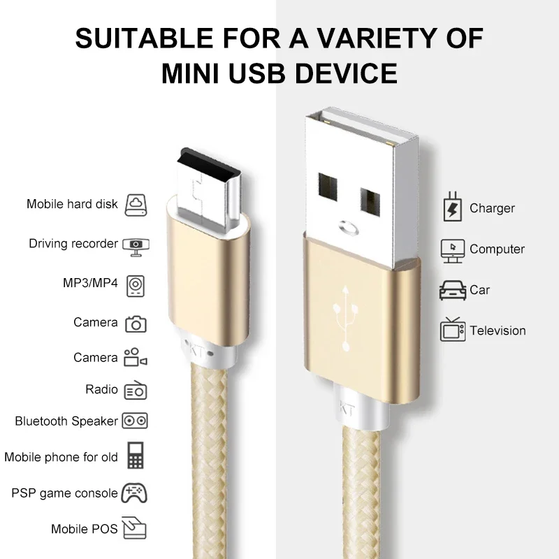 3 M Mini USB 5 pin kabel USB do USB szybki ładowarka danych krótki kabel dla MP3 MP4 odtwarzacz wideorejestrator samochodowy GPS aparat cyfrowy HDD