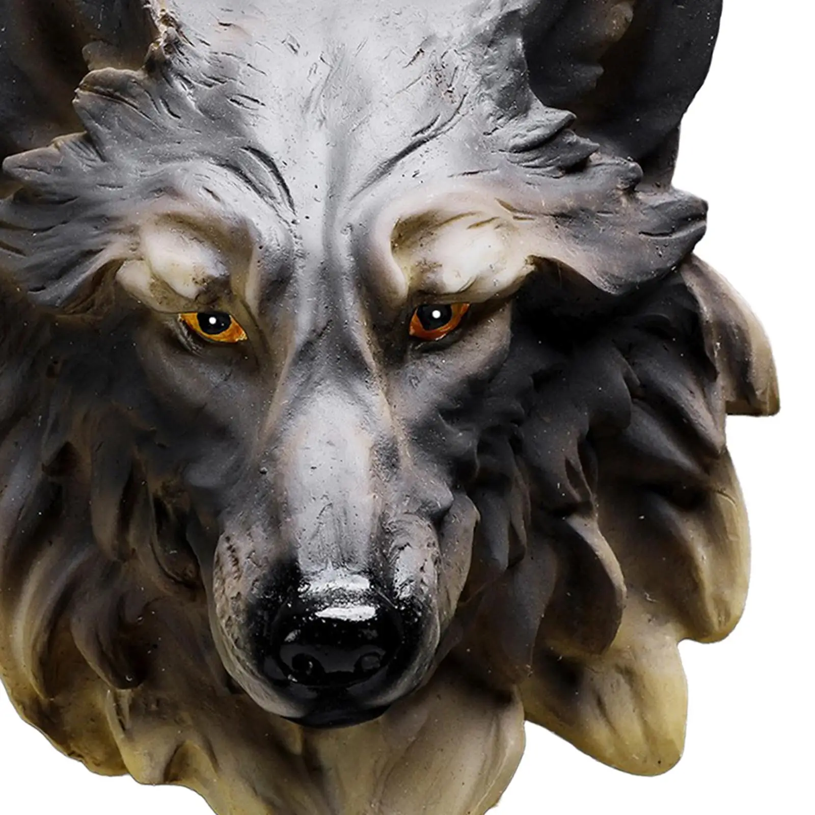 3 Wolf 3D Decorations Bust Wall Statue for Farmhouse Durable Realistic Decorative Piece Room Walls decor Painted Indoor