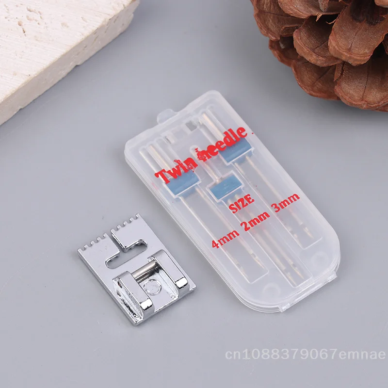 9 الأخدود Pintuck قطعة قدم الضغط في ماكينة الخياطة + 3 قطعة مزدوجة الرأس ماكينة خياطة الإبر 3 حجم 2/3/4 مللي متر لملحقات ماكينة الخياطة المنزلية #2