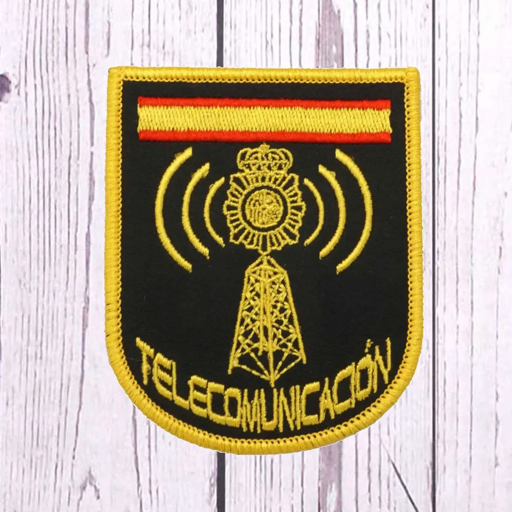 ES Tactics Parche bordado Gancho y bucle cosido en insignia militar bordada