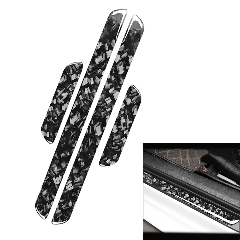 

4Pcs Forged Pattern Car Threshold Door Sill Plate Guard Strip Trim Decoration For Audi A3 8V S3 2014 2015 2016 2017 2018 2019