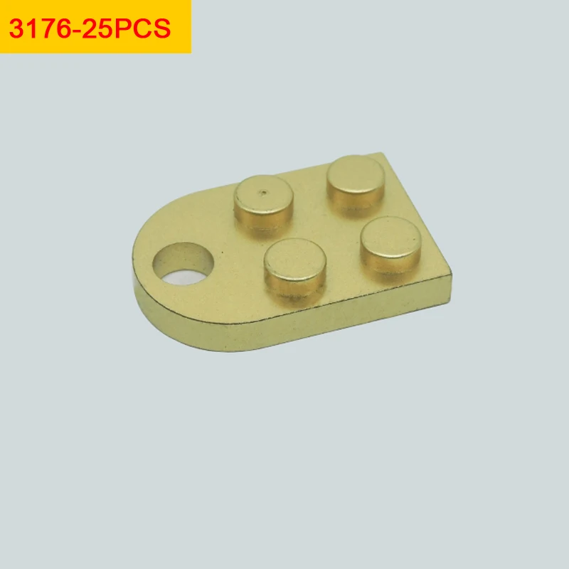 3024/3023/4073/98138/3070/3069/26047/3022/15573/3623/3710/2420/ Golden Brick Building Blocks MOC Construction Gold Toy Parts