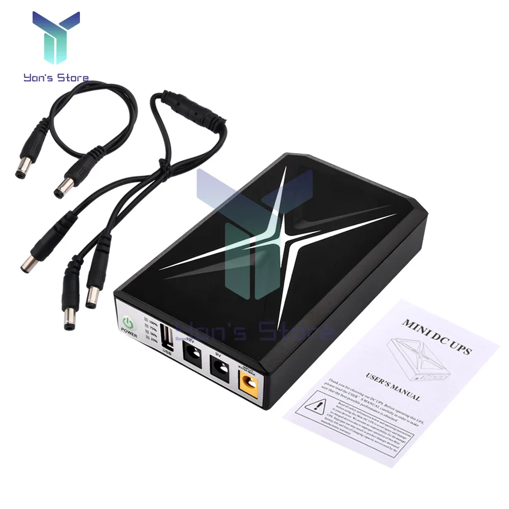 10400Mah DC UPS Uninterrupted Supply Router 9V 12V 18W Battery