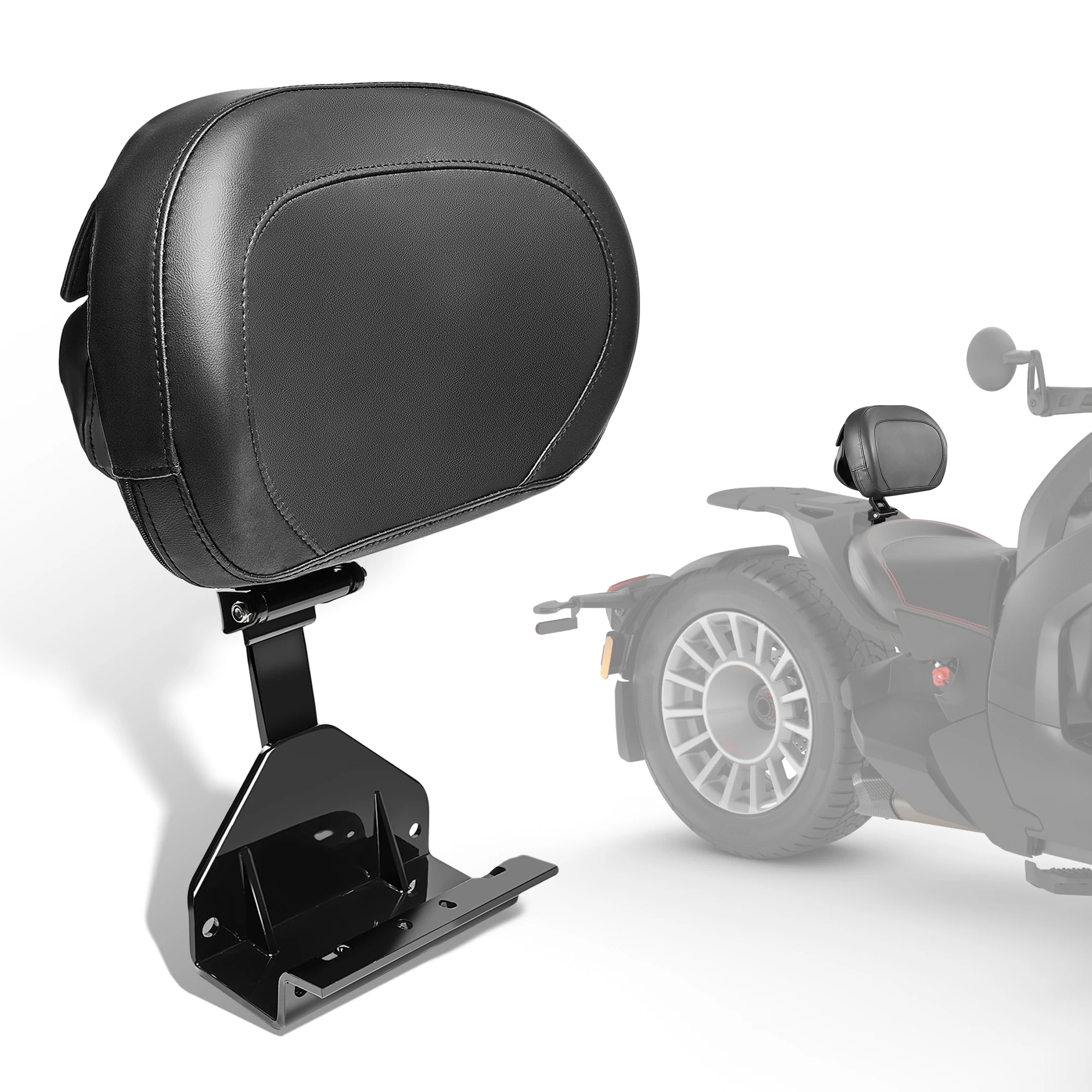 Memory Foam Driver Backrest for Can-Am Ryker – Includes Removable Storage Pocket, All-Day Comfort Upgrade