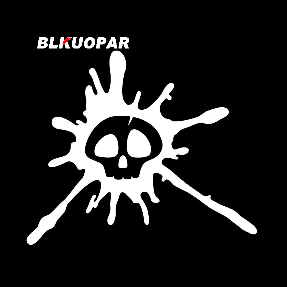 BLKUOPAR Skull Splatter Car Sticker Scratch-proof Funny Simple Creative Waterproof Decal Helmet Trunk Windshield Decoration