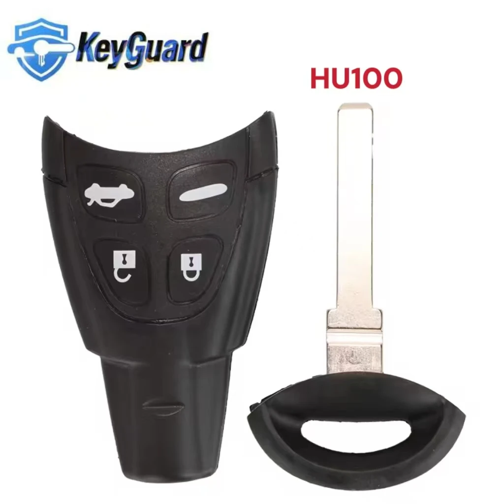 Keyguard inteligente remoto chave do carro caso escudo para saab 93 95 9-3 9-5 2003 2004 2005 2006 2007 2009 2010 wf keyless entrada 4 botões
