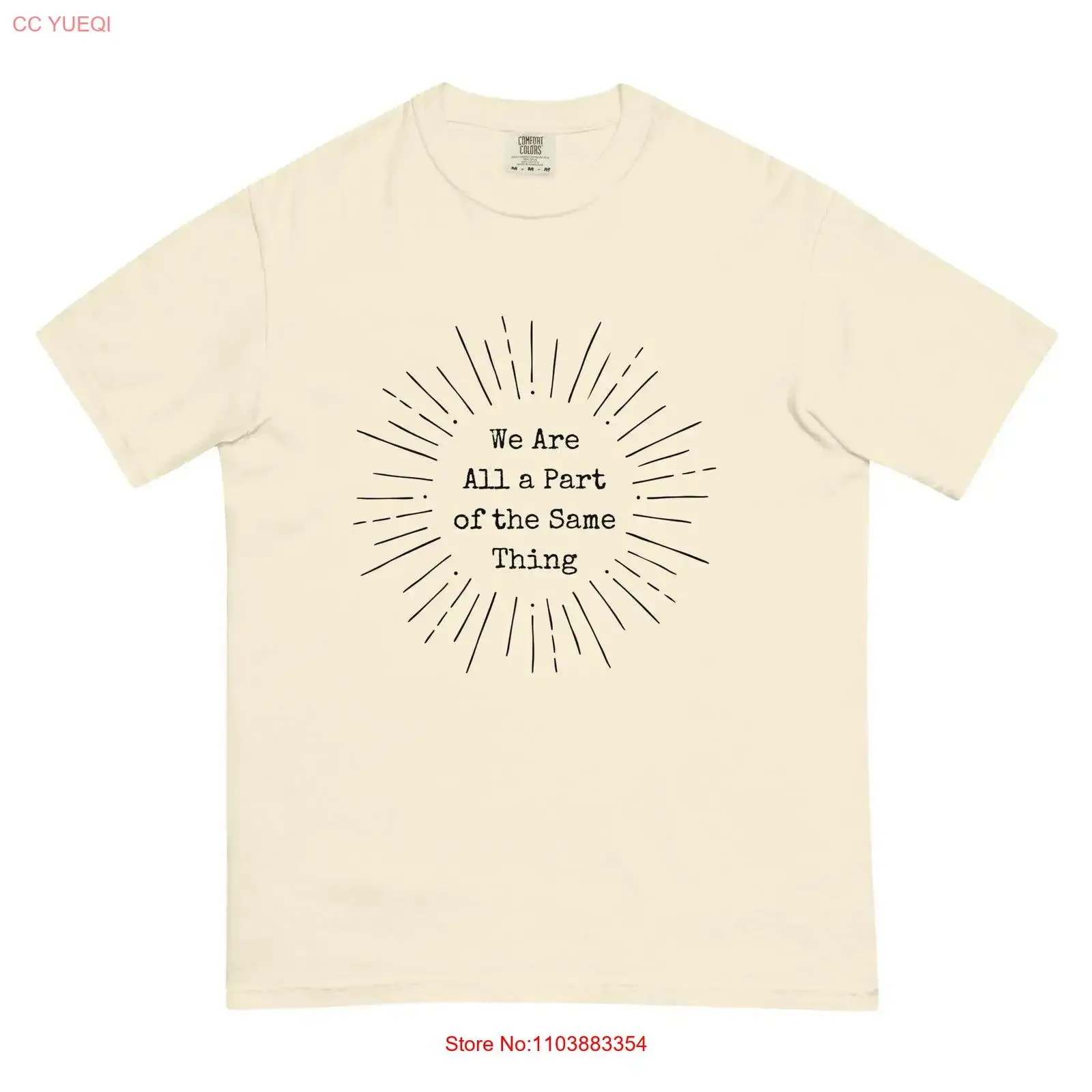 Nous sommes tous ennuis de la même chose t-shirt Starburst unité inspirante vintage lavé homme légèrement streetwear étiré