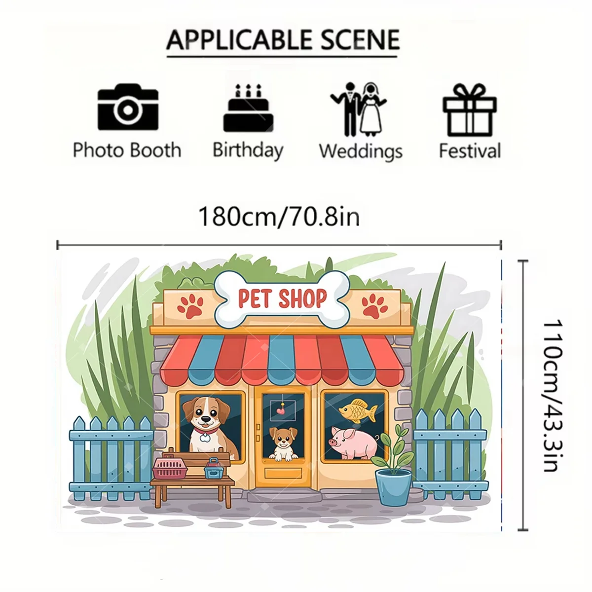 Veterinary Clinic Pet Shop Puppy Dog Cat Photography Background Kids Birthday Party Baby Shower Pet Studio Decoration Backdrop